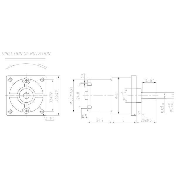70rpm 120rpm Micro Dc Gear Reduction Motor For Smart Home 1.5nm 12v 24v 3w 4W