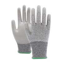 Gants de sécurité anti-dérrapage en PU gris ANSI Niveau 2 Gants résistants aux coupures pour la construction
