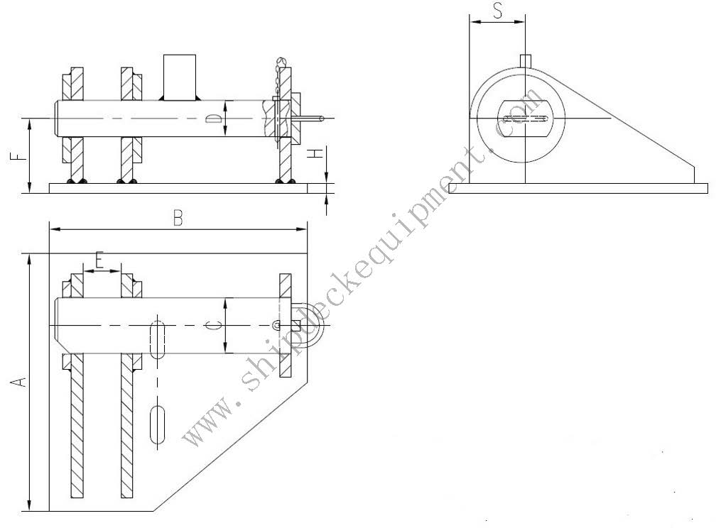 SMIT Towing Bracket with Sliding Pin for Ship Emergency Towing System