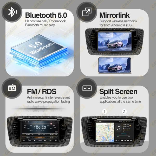 Car Radio Android for Seat Ibiza MK4 6j 2009-2013 Carplay 7inch Multimedia Player Autoaudio Head Unit 2Din Car Stereo Navigation GPS