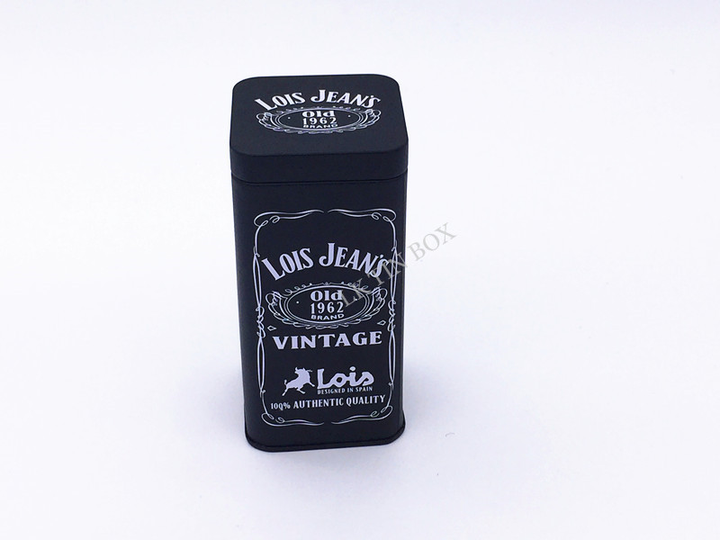 65x65x140Hmm Custom Printed Square Tin Box With Plug Lid For Clothes Packing