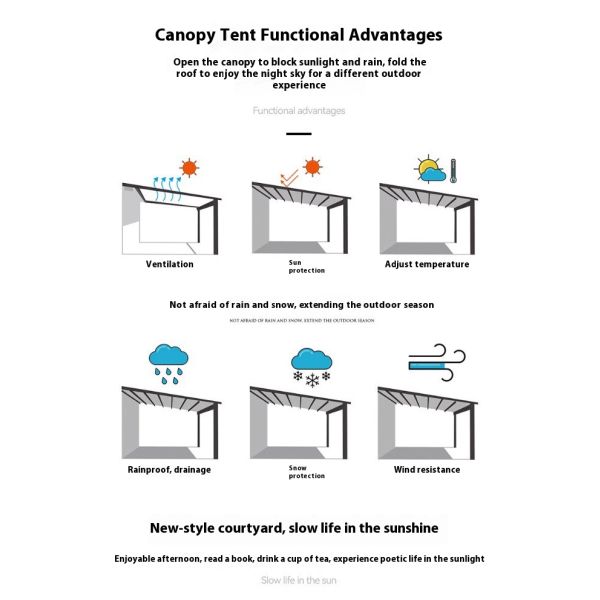 Electric Outdoor Aluminium Canopy Modern 3x3 Pergola X Cost Gazebo Patio Tent System All'aperto Roof Bracket Kit Pavilion