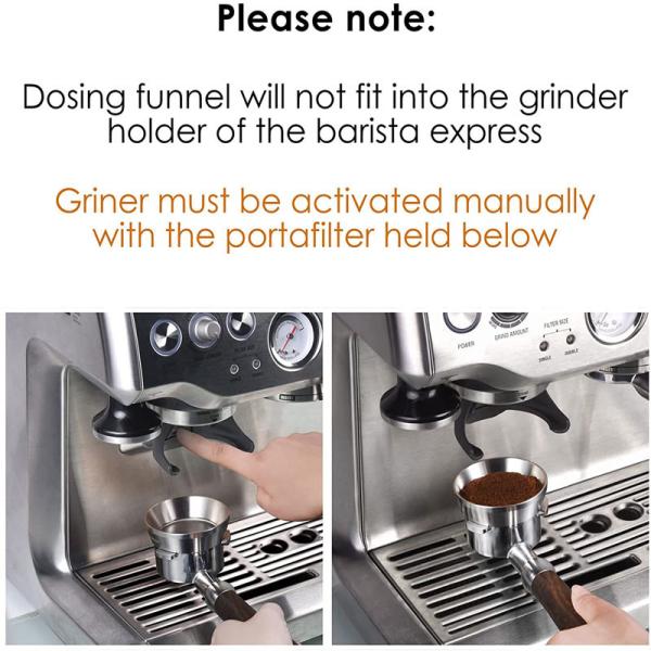 Кофе нержавеющей стали дозируя эспрессо кольца 54mm дозируя воронку