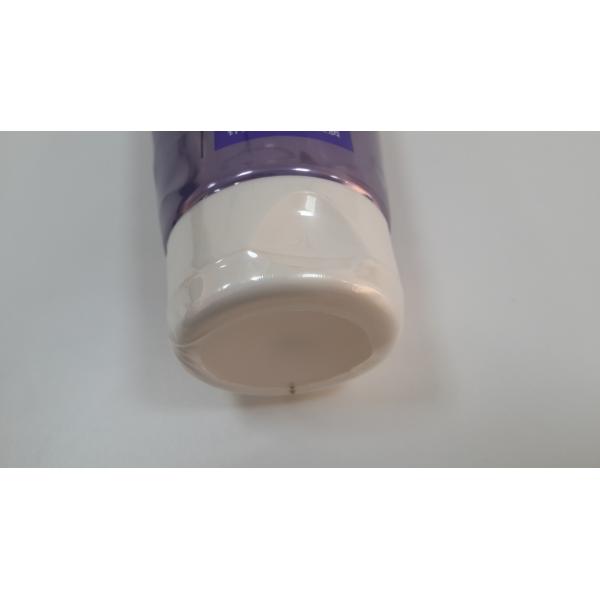 Shiny Aluminum Laminated Cosmetic Packaging Tubes White Fixed Flip On Cap 200ml
