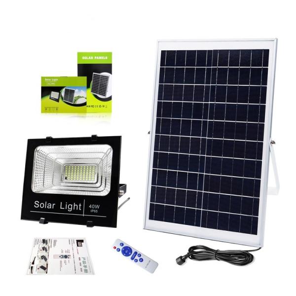 Black IP67 Waterproof Solar Spot Lights 40W 6000mAh Battery Capacity