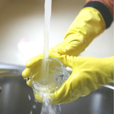 Luvas de borracha da lavagem da louça da cozinha das luvas da cozinha reusável do látex do Anti-óleo