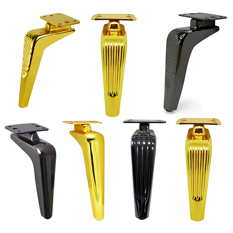 Wholesale Light Luxury Coffee Table Legs Metal Furniture Hardware Support Leg Fittings Sickle-Shaped Sofa Heightening Legs