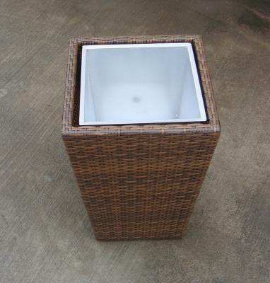 Hand-Woven Wicker Flower Pot For Outdoor Garden / Greenhouse / Bar