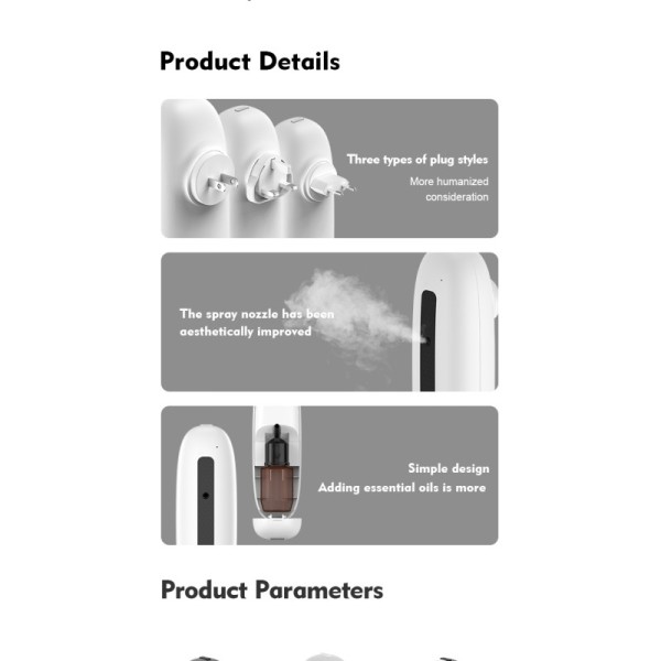 Corrugated Box Packaging Types Low Noise Zigbee Smart Electric Wall Plug in Scent Diffuser for Fashion Commercial Hotel