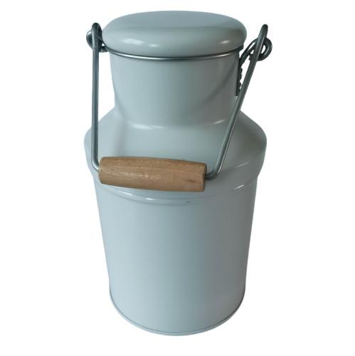 Doces decorativos Tin Packaging do punho de Tin Milk Churn With Wood do metal do vintage