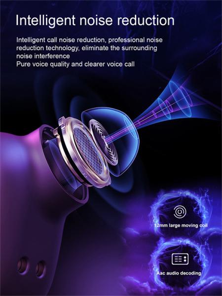 3.5-4h Waterproof Wireless Earbuds , FCC Active Noise Cancelling Earphones With Power Bank