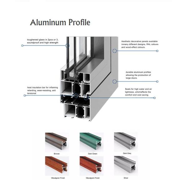 Дверь патио алюминиевого сплава складывая, внешняя складывая пластиковая дверь Пвк