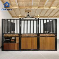 Permanent Élégance économique Bambou Bois galvanisé Étables de chevaux Étagère Porte coulissante