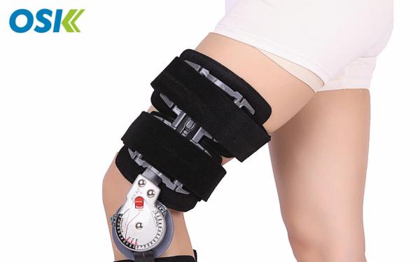 Black Lateral Knee Support With Steel Plate / ROM Hinge Skin - Fitted