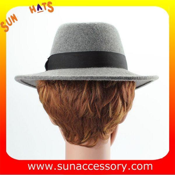1436 Sun Accessory mix grey wool felt safari mens fedora hats ,Shopping online hats and caps wholesaling