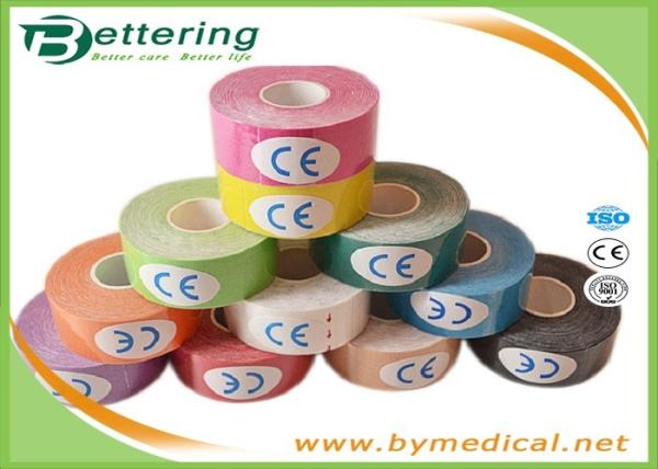 2.5cm Sports Physiotherapy Tape Kinesio Tape Kinesiology cotton elastic sports muscle tape with Various colours