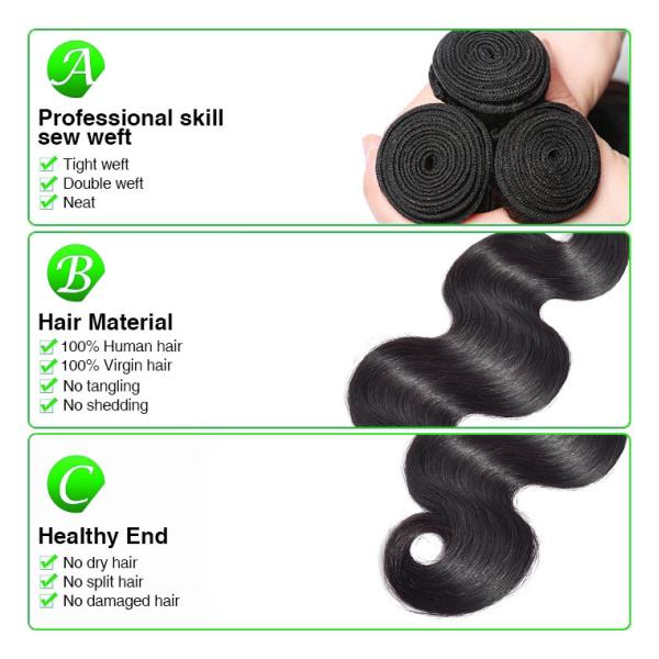 Smooth 8’’- 30’’ Remy Natural Human Hair Extensions , Brazillian Body Wave