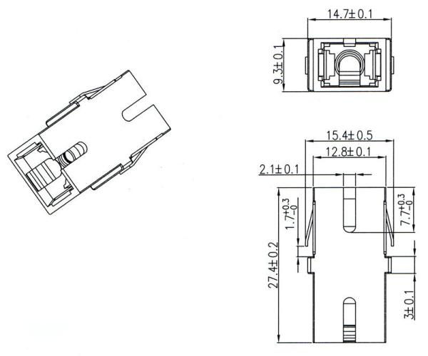FTTH Optical Cable Adapter SC APC for Fiber Optic Coupler Loading Test ≥ 70 N