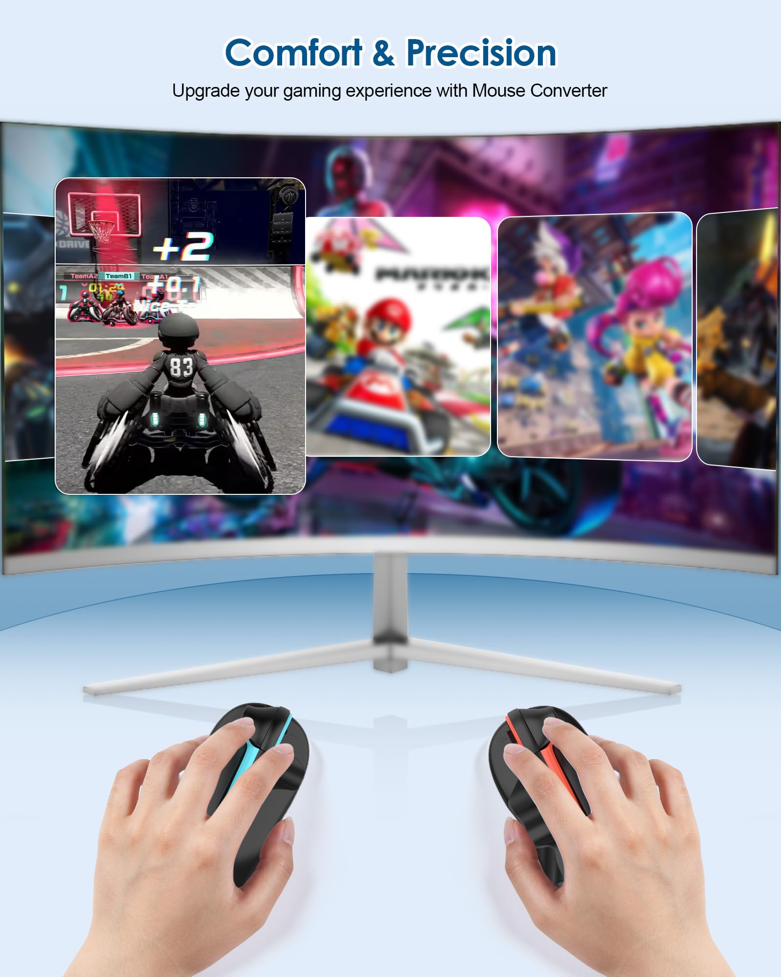 Gaming Controller Mouse for Joy-Con 2 Hand Grips, Mini Portable Mice for Drag x Drive Game Accessories for Switch 2