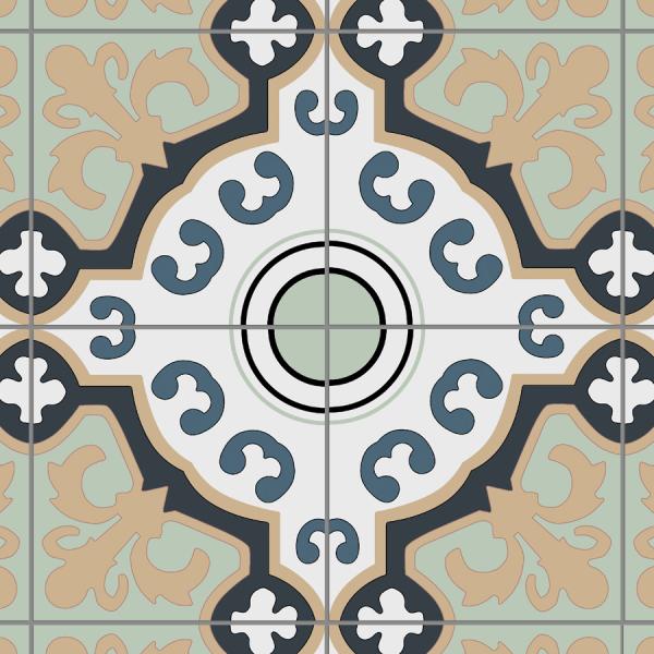 Green Clay Ceramic Rustic Tile 250x250mm Indoor Floor