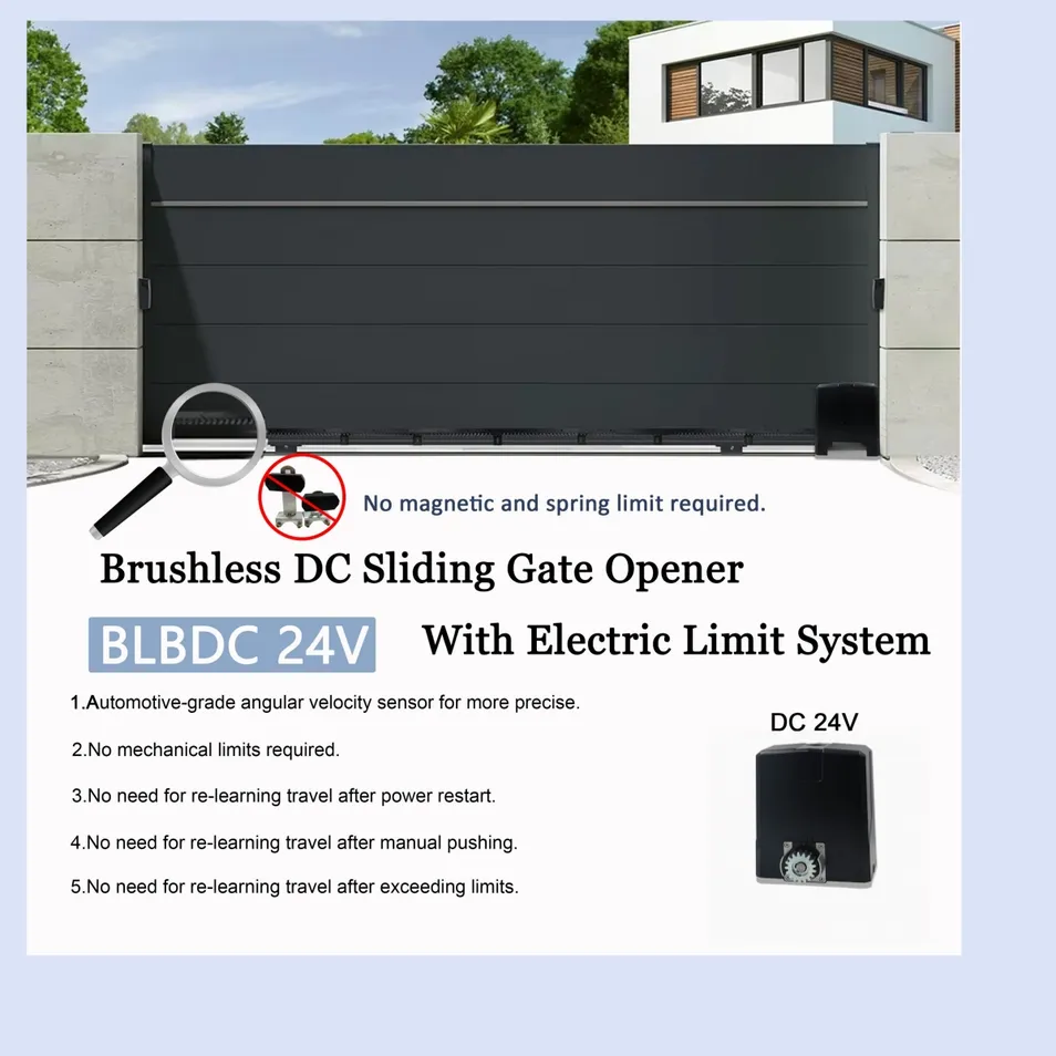24V BLDC Brushless Automatic Gate Motor with Power Failure Memory and IP65 Waterproof for Sliding Gates