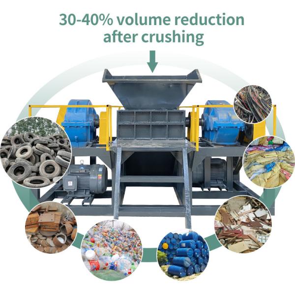 Industrial Waste Recycling Shredding Machine Truck Car Tire Shredder Crusher