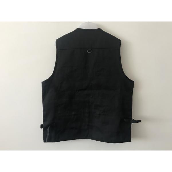 Mens classic vest，mens waist coat, vest in 100% polyester washed fabric, black colour, S-3XL