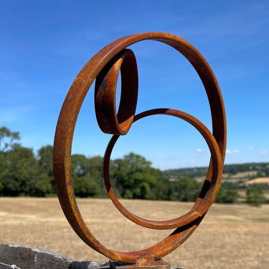 Large Circle Ring Modern Corten Outdoor Garden Abstract Art Sculpture