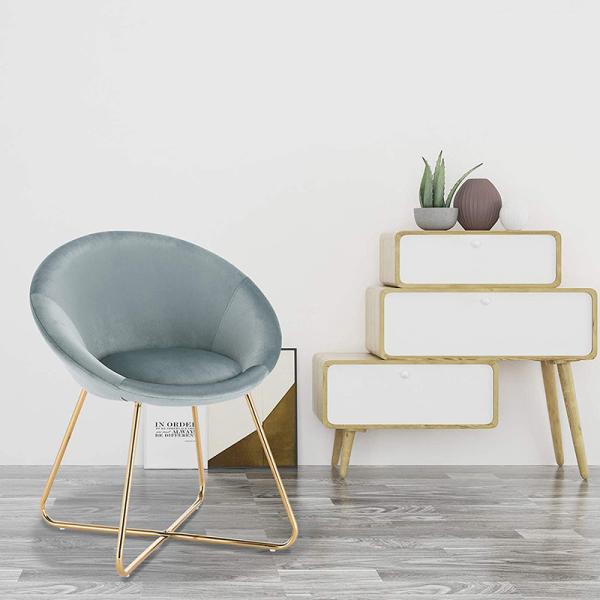 Antirust Gold Leg Leather Dining Armchairs Nordic Design Dining Chairs 150kg Capacity