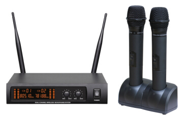 LS-22 cheap price dual channel UHF wireless microphone with  lavalier lapel / mini size MICS / shure/ micrófon