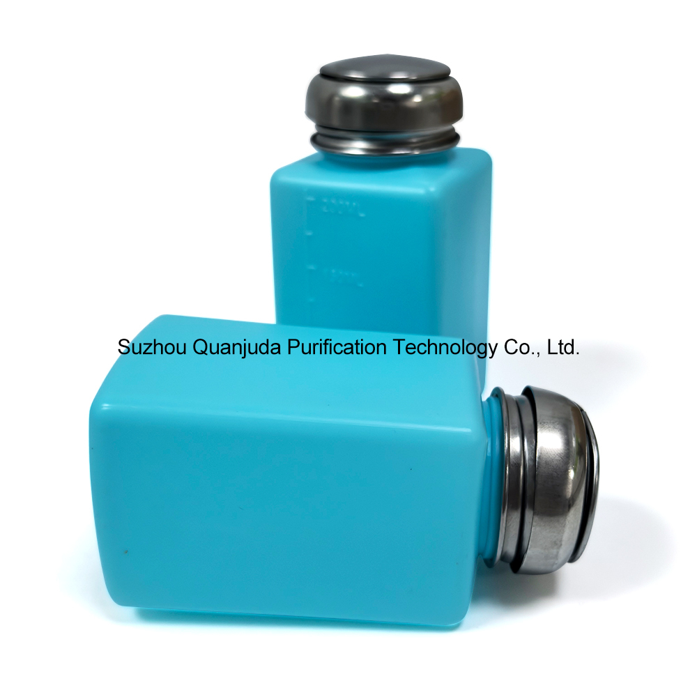 200ML Plastic Press Type Metal Pump Head Alcohol Bottle
