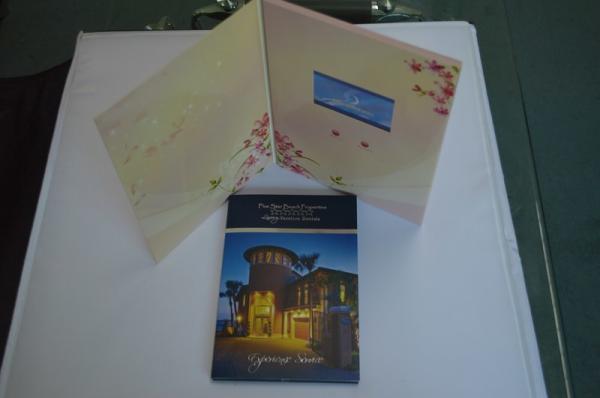 7 Inch Europe Style Lcd Video Card / Laser Cut Wedding Lcd Invitation Card