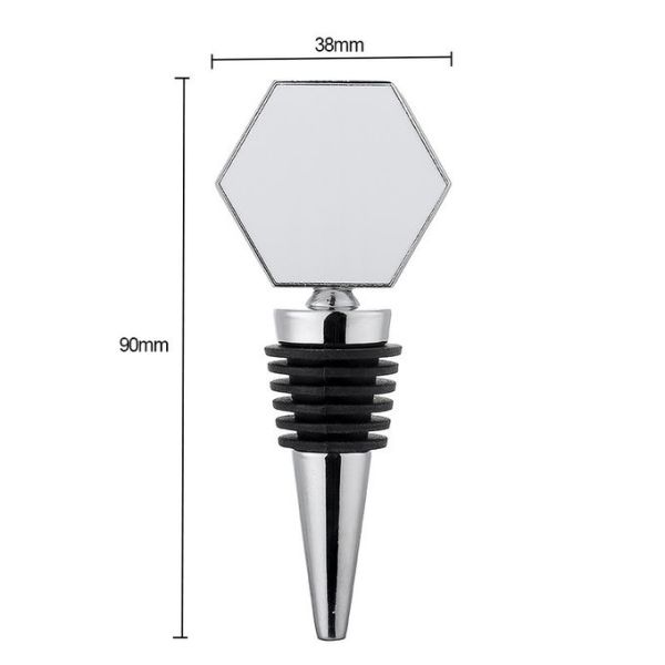 Double Sided Sublimation Wine Bottle Stopper Custom Wine Stoppers For Heat Transfer