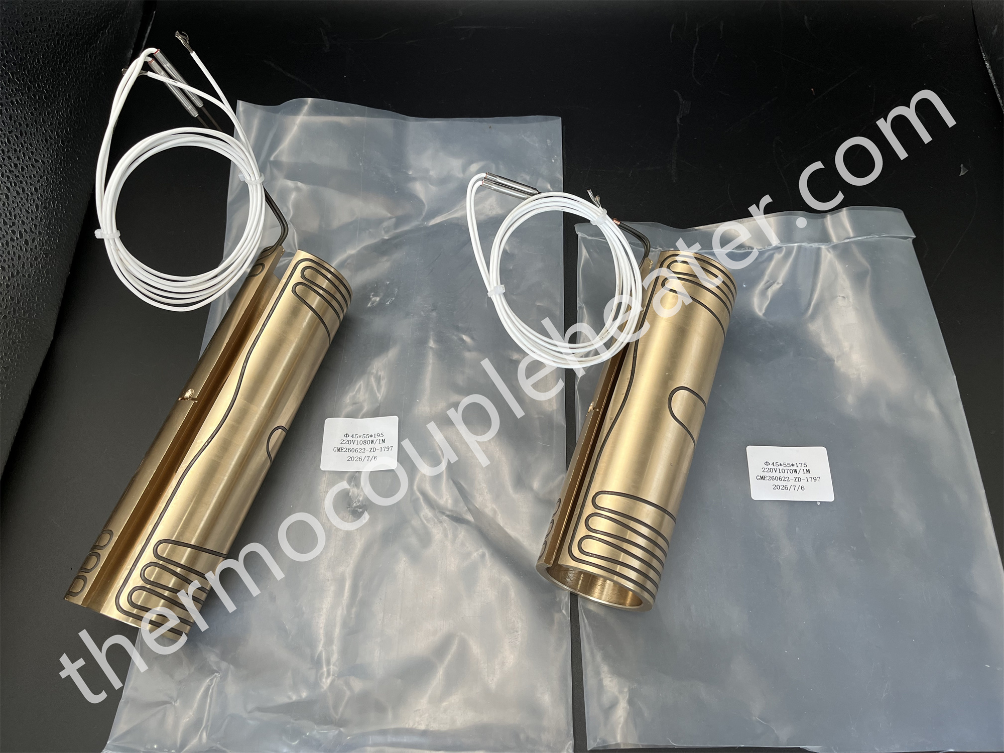 brass Coil Heater with Thermocouple Type J for Hot Runner System