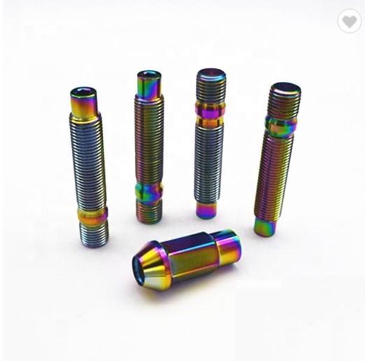 Gr5 Titanium Lug Bolts Wheel Nut Double End Thread Rod Bolt Stud DIN Standard
