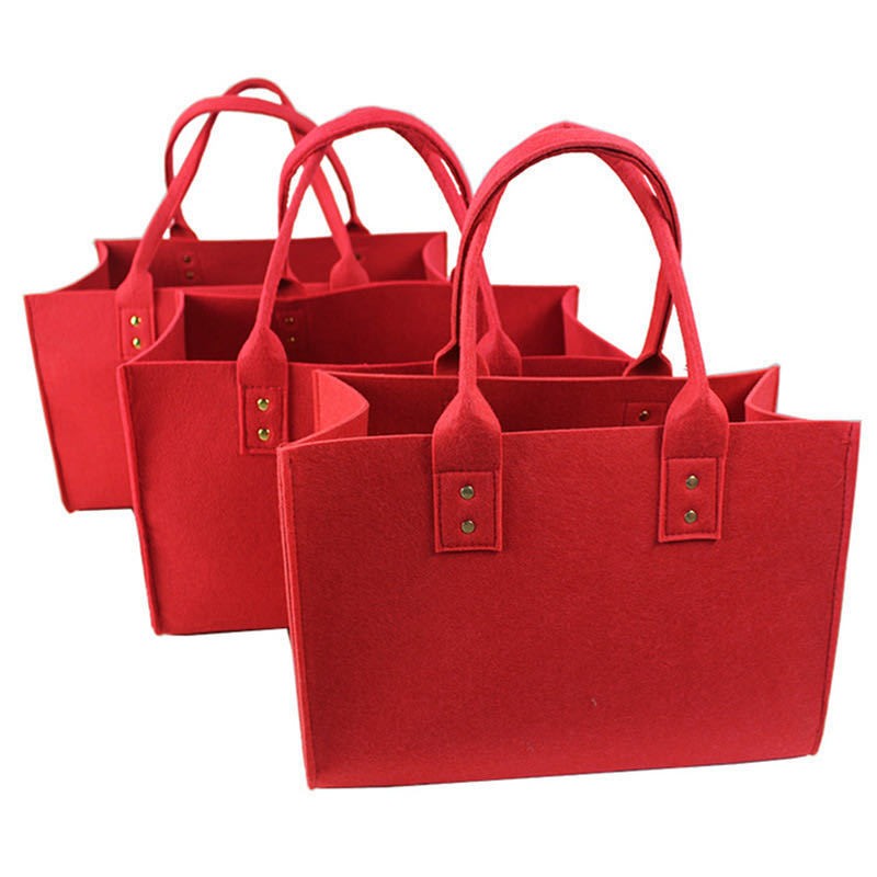 Felt Portable Shopping Bag Big Easy Toy Snack Storage Bag Advertising Gift Satchel logo Customization