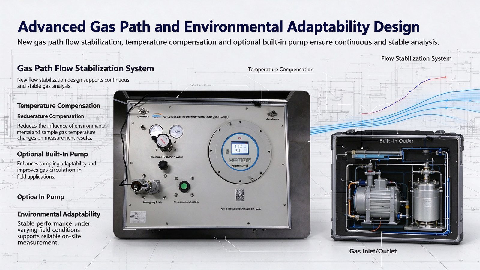 Portable Gas Dew Point Micro Water Analyzer Metal Construction Detector