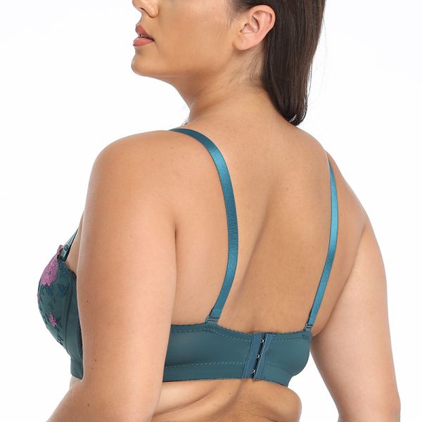 Women Embroidery Lace Bra Luxury Quality Convertible Straps 1/2 Cup Sexy Lingerie Lace Bra Wholesale Women
