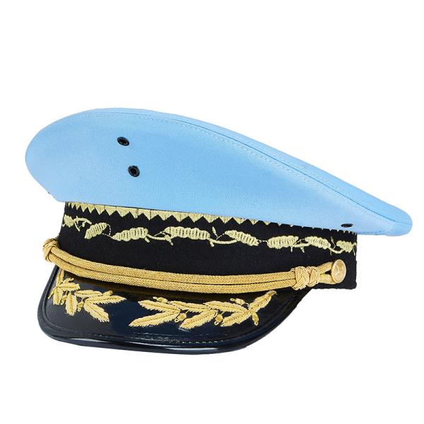 Officer Hat With Silk Embroidery Large Brim Aviation Pilot Security Guard Wide Brim Hat