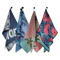 Printed Microfiber Waffle Pattern Tour Golf Club Cleaning Towel Custom logo Sublimation Waffle Golf Towel
