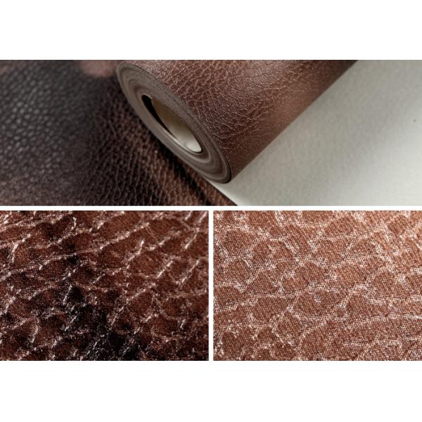 3D Effect Embossed Vinyl Wallpaper Leather Pattern for TV Background