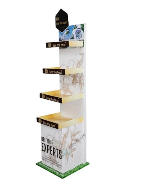 Flat Packed Cardboard Stand Display Pedestals For Promotion / Advertising