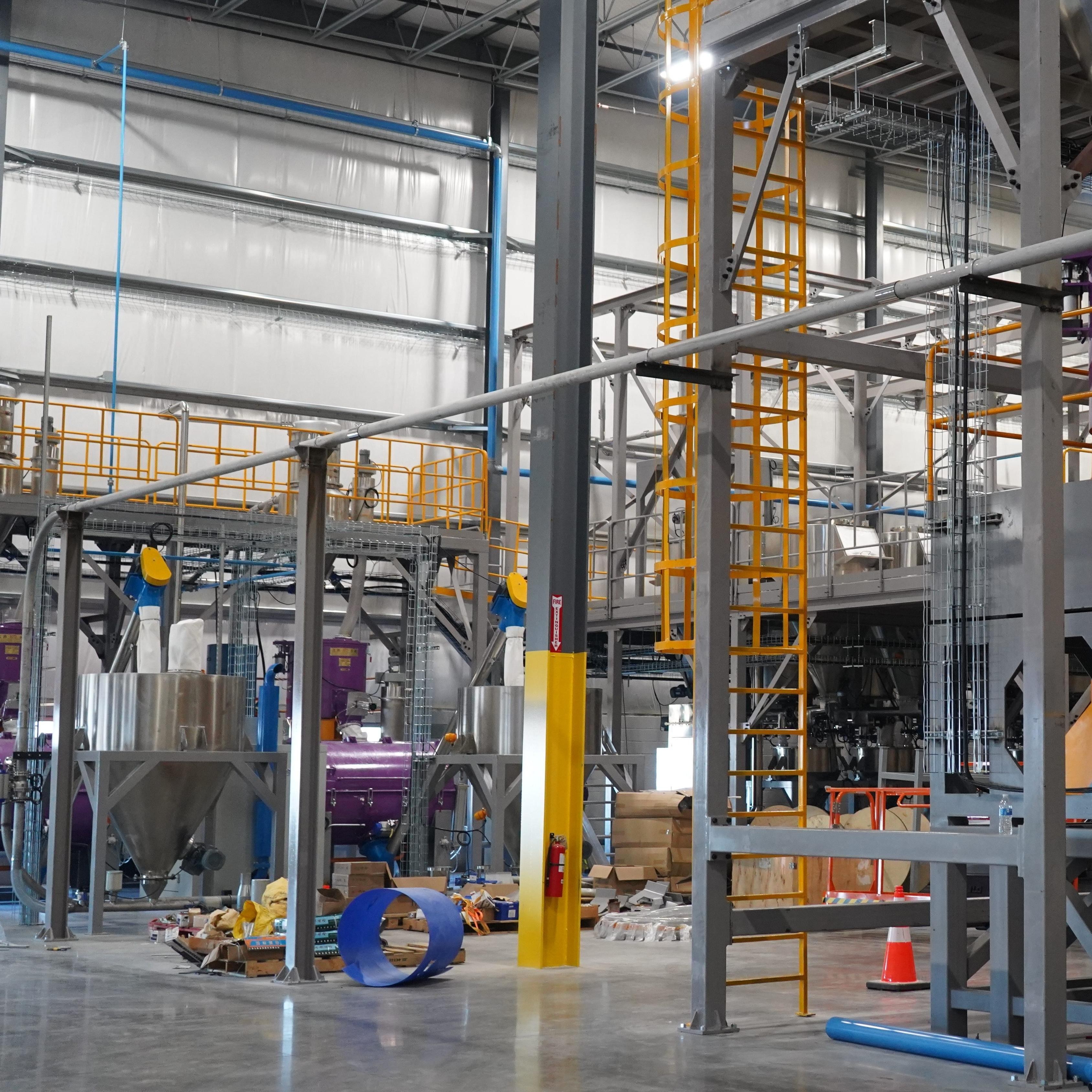 High Output PVC Hot And Cold Mixing System 1000/3000 For Plastic Material Processing
