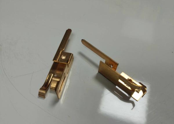 Brass Sheet Metal Stamping Parts Oem Micro Dimension 0.2-0.5mm Thickness