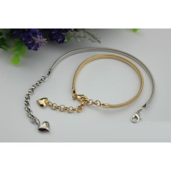 Universal fashion 129 mm length iron material light gold women shoes metal chain buckle with hooks