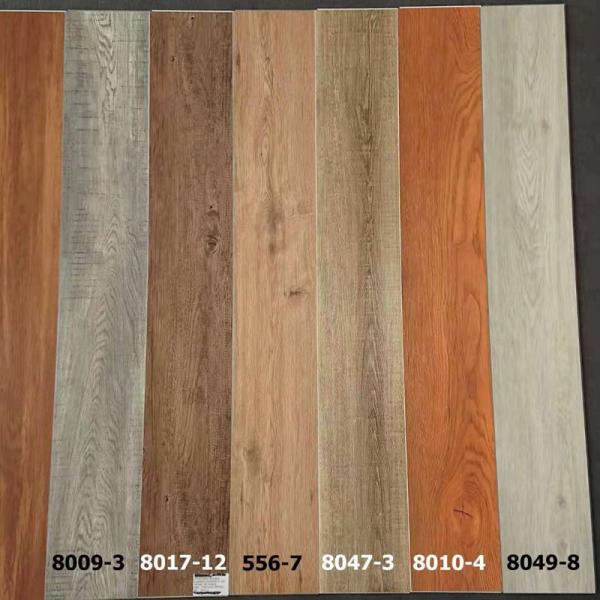Moderno diseño 6.5mm SPC Vinyl de piso de color marrón de suelo impermeable