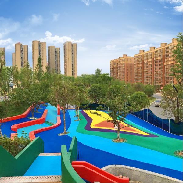 Color Full Playground Safety Flooring Odorless Rubber Granules Wear Resistant EPDM Granules