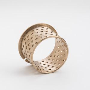 Wrapped Bronze Bushing,  Flanged Size lubrication pockets
