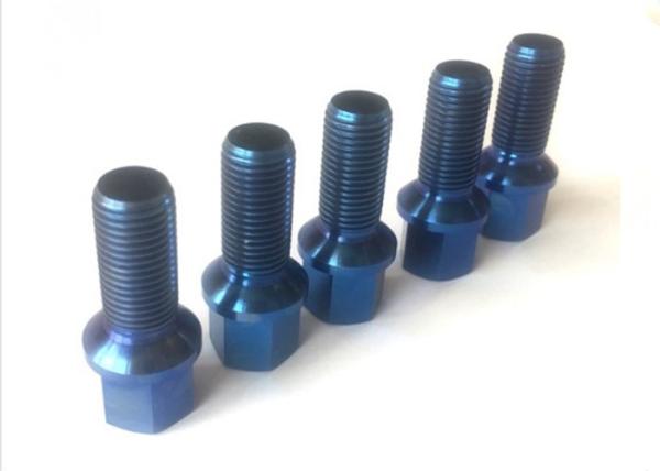 Ti6al4v Titanium Steering Wheel Bolts Wheel Hub Bolts And Nuts Blue Color