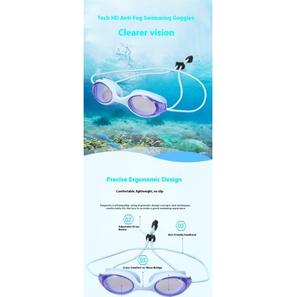 Multi-color swimming goggles, anti-glare high-definition anti-fog swimming training equipment, custom-made for adults and children, anti-fog and waterproof swimming glasses